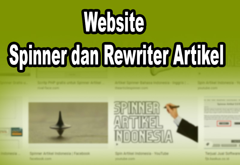 Website Spinner dan Rewriter Artikel